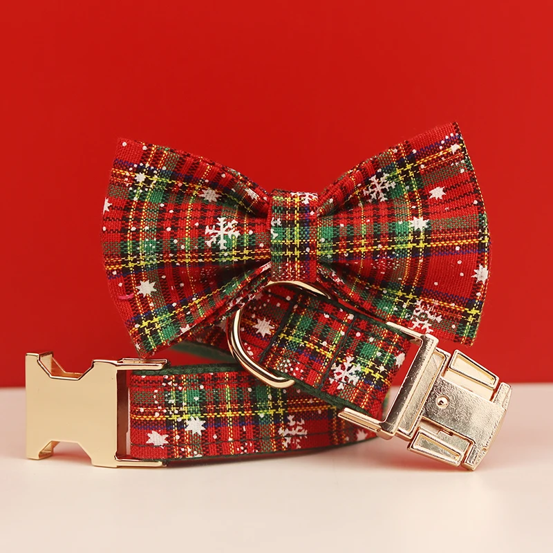 Collar de punto hecho a mano para mascotas, suministros para perros, accesorios tejidos, conjunto de Navidad de otoño e invierno - imagen 3