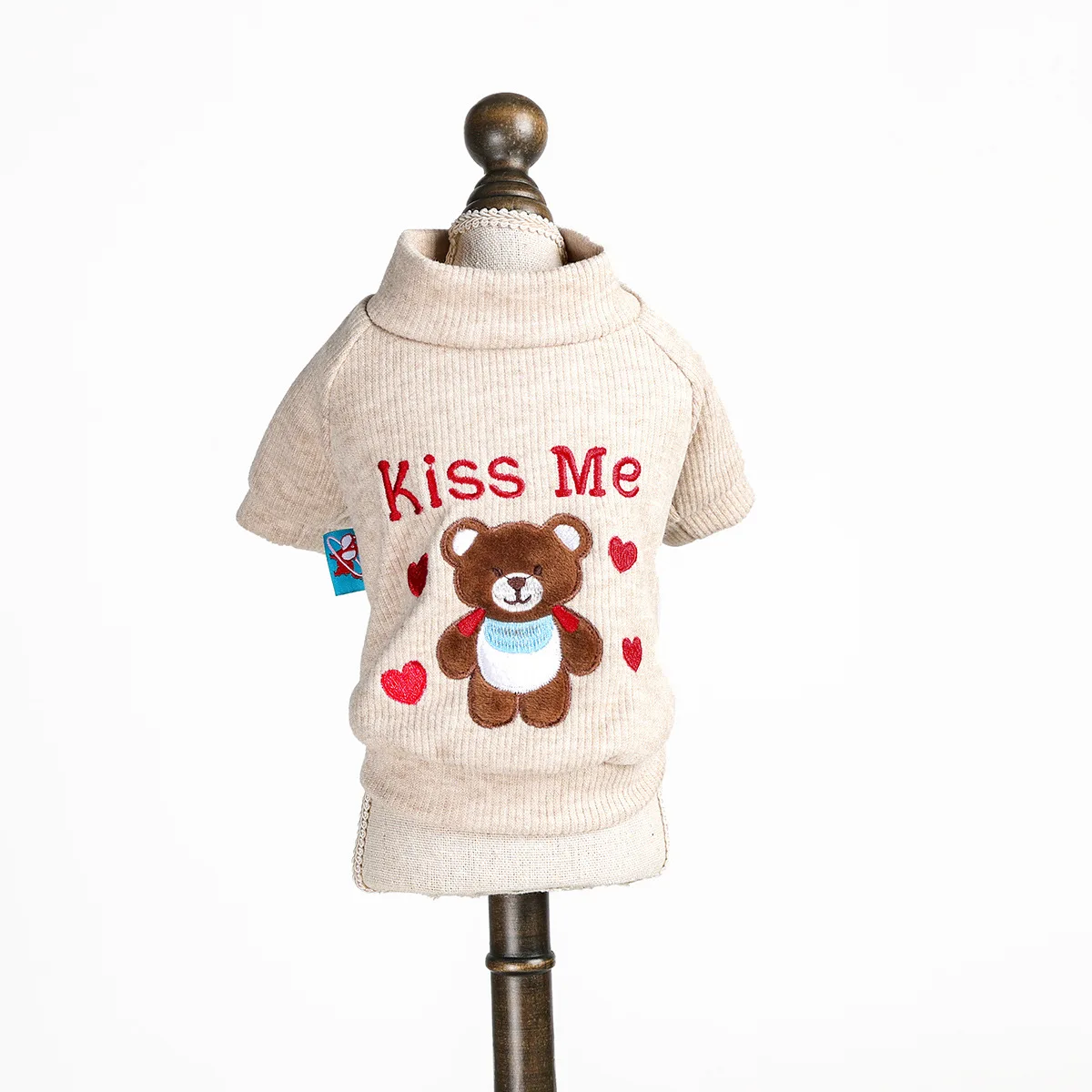 Sudadera con capucha de otoño e invierno para mascotas, perro pequeño, cachorro, perro feliz, gato, cálido y cómodo, oso de peluche, camisa de cuello redondo, ropa para cachorros - imagen 5