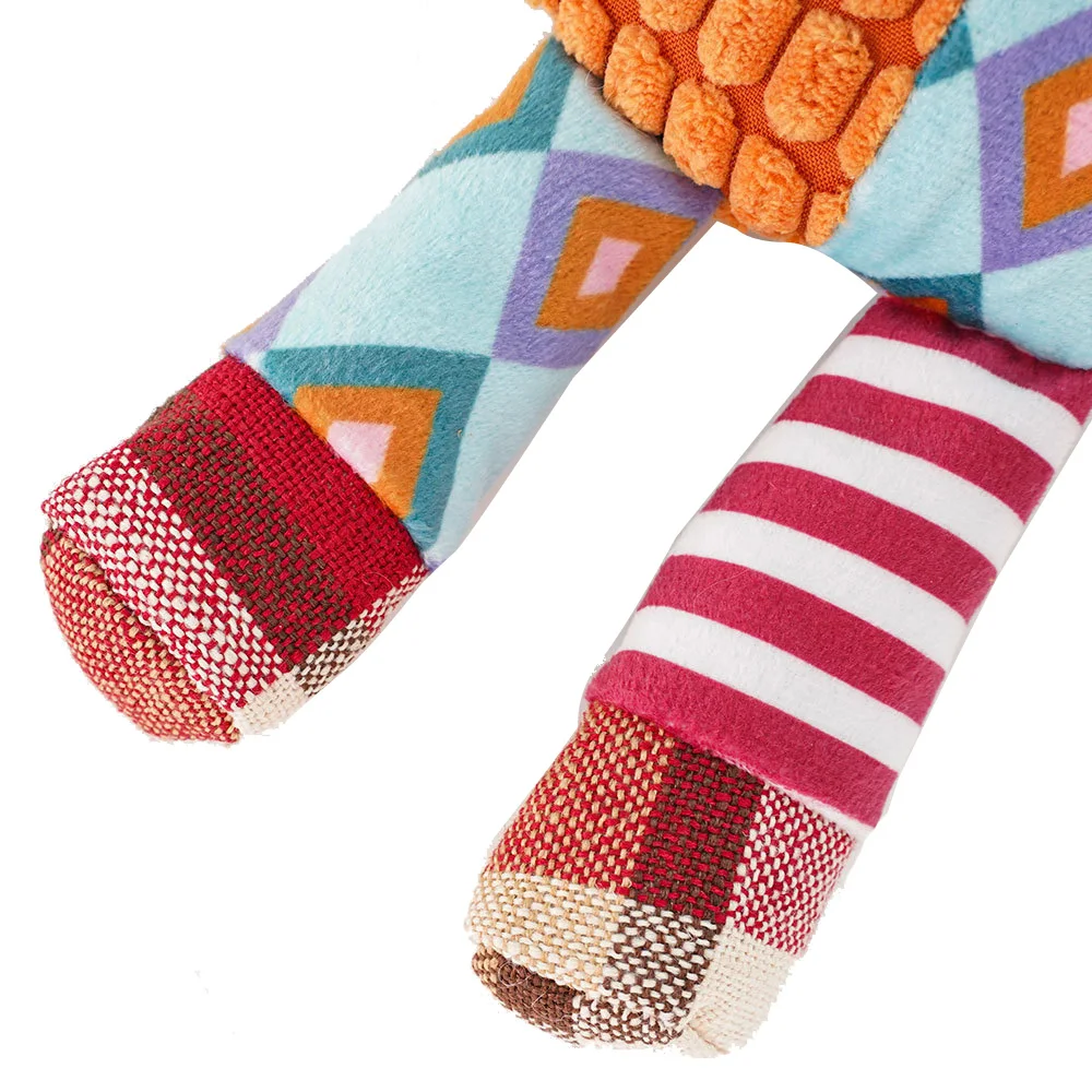 Juguetes chirriantes de peluche para perros para masticar, lindo cachorro en forma de Animal, juguetes interactivos divertidos para mascotas, limpieza de dientes, alivio del aburrimiento - imagen 5