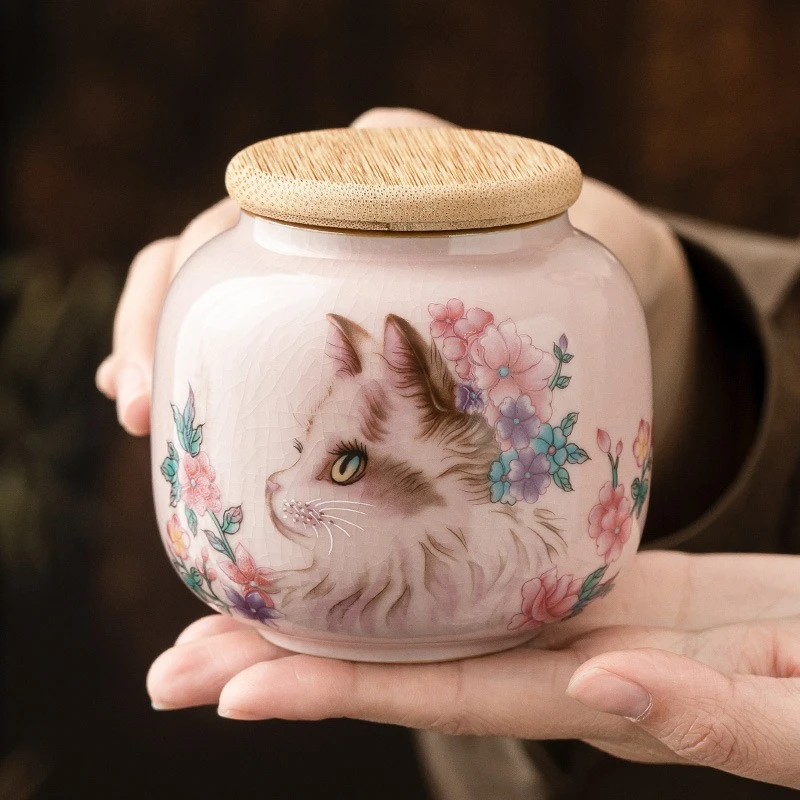 Urna de cerámica para mascotas, Mini memoria para perros y gatos, urna para cenizas funerarias, conejo, gatos, cachorros, mascotas, artículos conmemorativos, accesorios, suministros de productos para perros - imagen 2