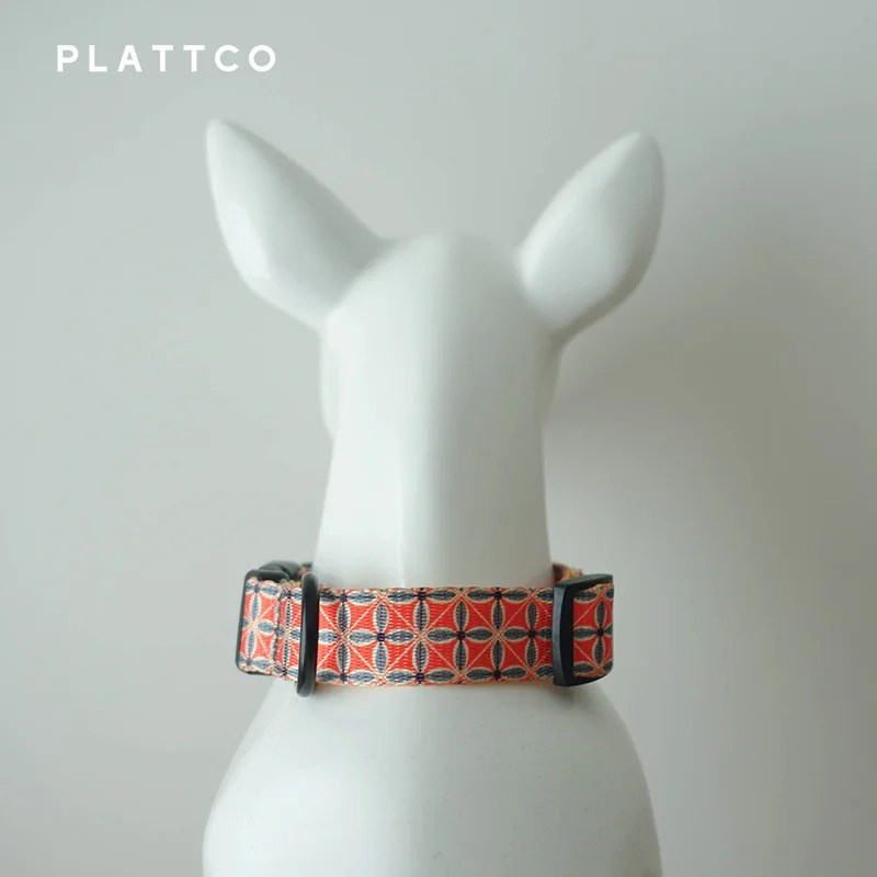 PLATTCO collares para perros medianos y pequeños únicos GOLDEN AUTUMN hebilla de plástico negro de alta calidad más hebilla de aleación de zinc 5 tamaños PDC304 - imagen 4