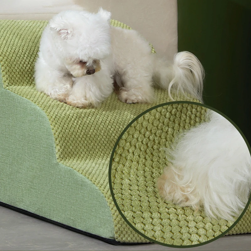 Escaleras de 2/3 escalones para mascotas, sofá de espuma viscoelástica para perros pequeños, rampa para gatos, escalera antideslizante para cachorros, rampas para escaleras, suministros para perros - imagen 5
