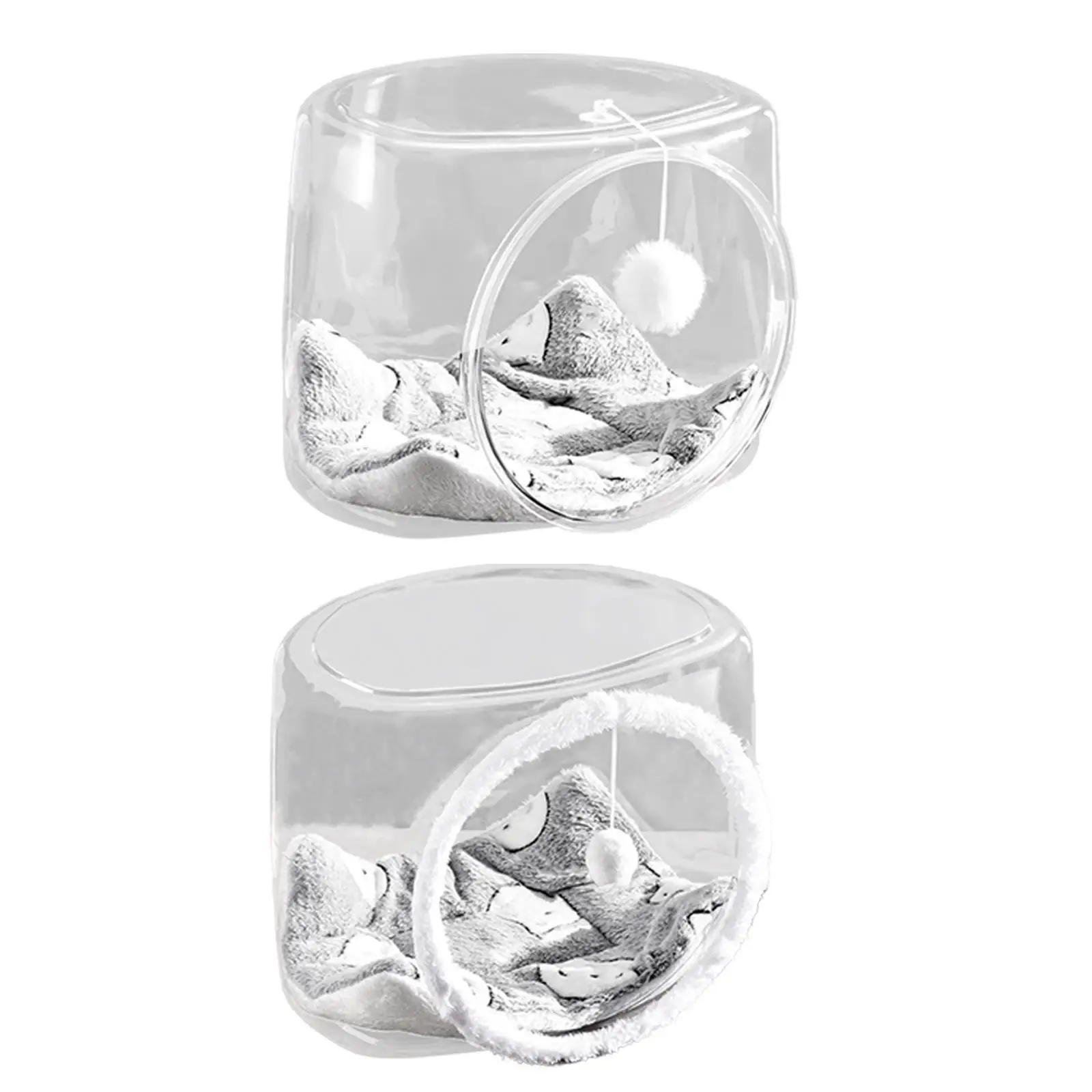 Cama para mascotas con cápsula espacial, cama para mascotas felina para dormir DEN, centro de actividades acogedor, cama para mascotas para gatos de interior, cama para dormir para gatos y conejos - imagen 2