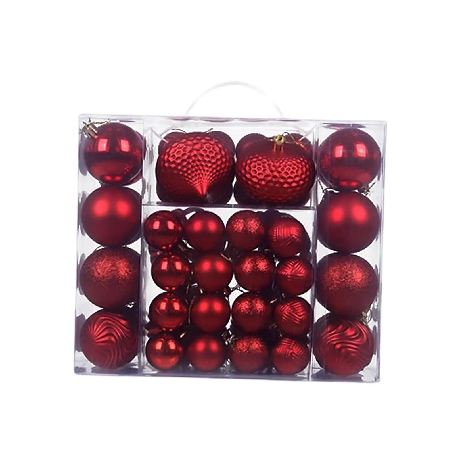 48 Pieces Christmas Balls Christmas Tree Decorations 4cm 8cm 6cm Christmas Baubles for Indoor Anniversaries Wedding Indoor