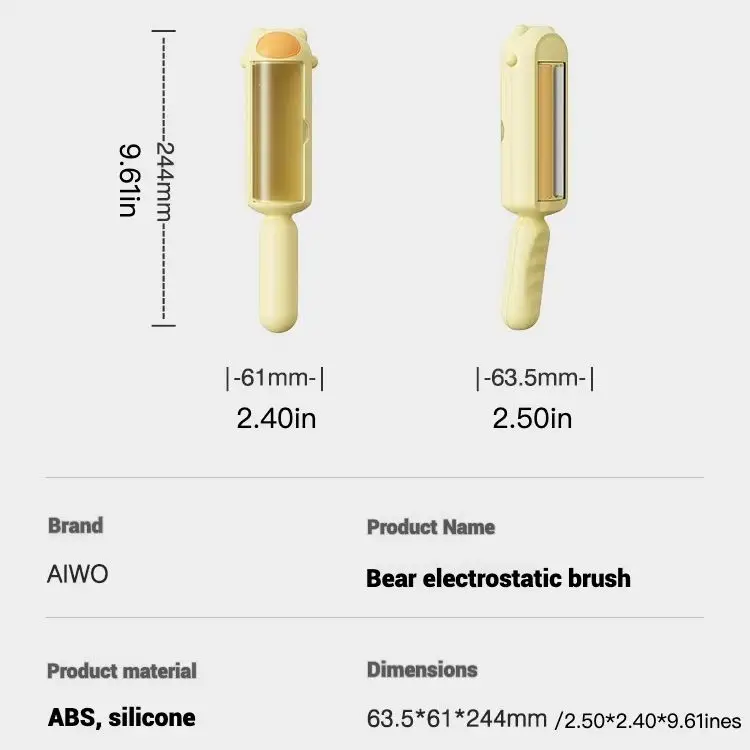 Cepillo electrostático para pelo de gatos y perros – Portátil, suave - imagen 4