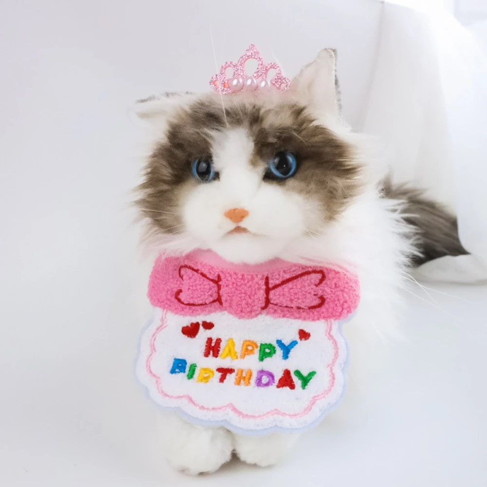 Collar bandana festivo con bordado de corona para cachorros y gatitos - imagen 5