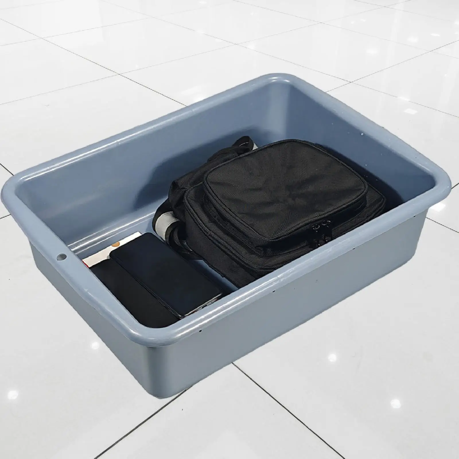 Caja de autobuses comercial, estación de metro versátil para el hogar del aeropuerto, organizador de vajilla grande, bandeja de recolección de platos, lavabo para bañera - imagen 4