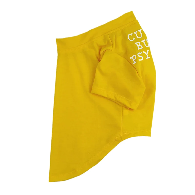 Yeni Kedi Köpek Yelek Yuvarlak Boyun T-shirt Küçük Köpekler Kediler için Mektup Baskı Pet Taban Katman Gömlek Kazak Yavru Giyim Kıyafet - imagen 2