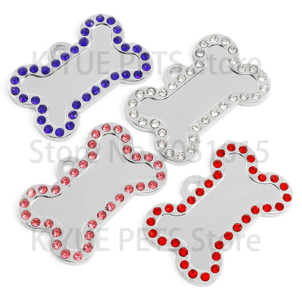 Placas de identificación para perros con forma de hueso, zinc chapado - imagen 4