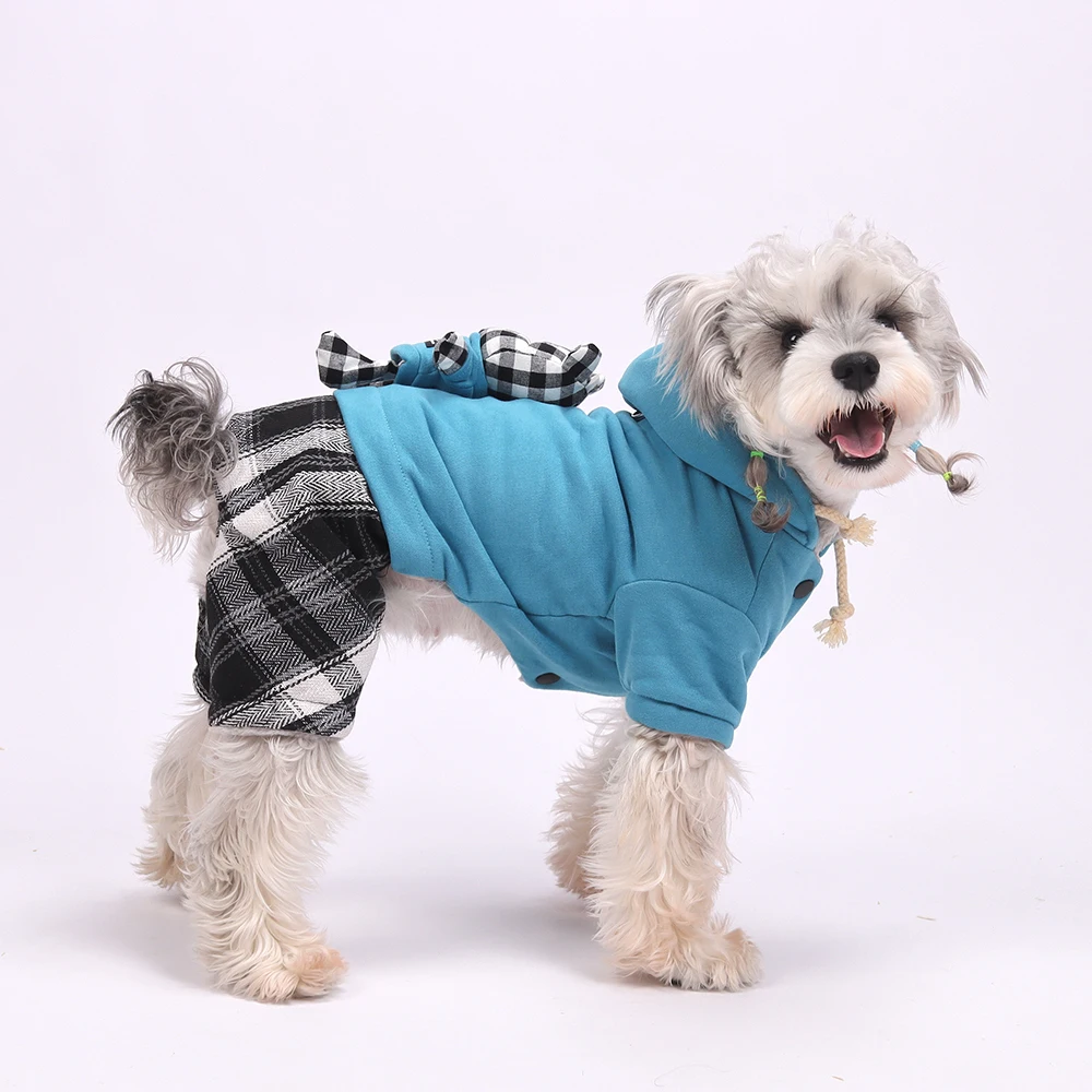 Mono grueso y cálido para perros pequeños, ropa de invierno para mascotas, cachorro Schnauzer, monos de mascotas de Pomerania, ropa - imagen 3