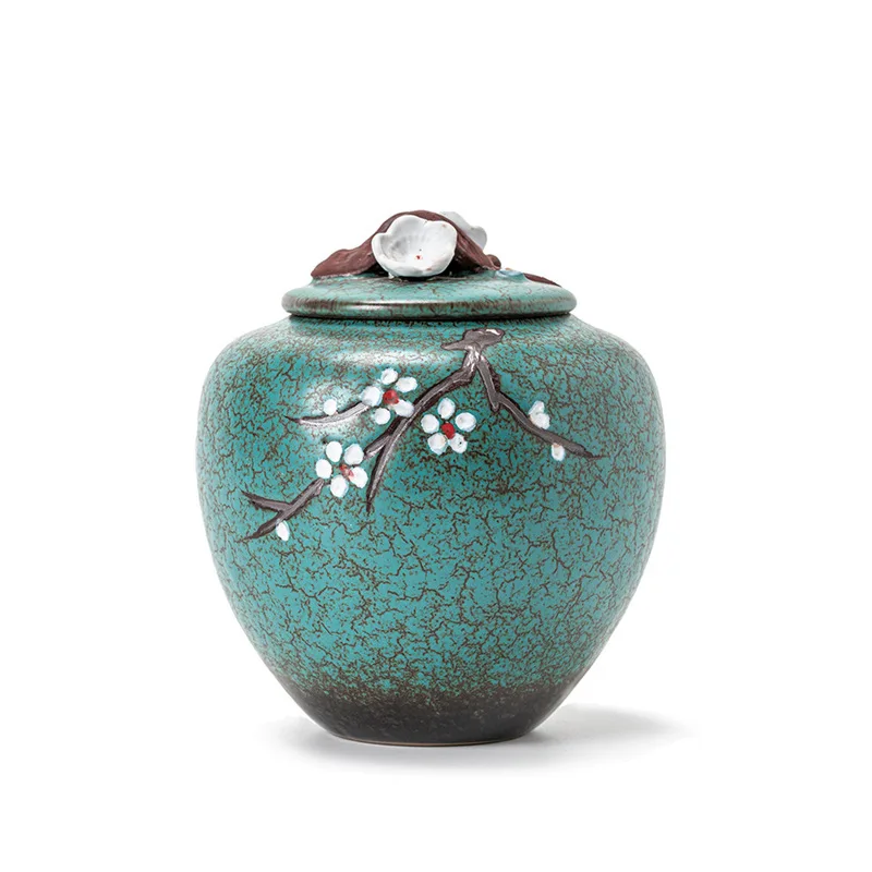 Olla de sello de urna conmemorativa de cerámica para mascotas, ataúd de recuerdo grande, tarro de porcelana, almacenamiento de cenizas humanas, soporte de entierro de recuerdo, grabado - imagen 4