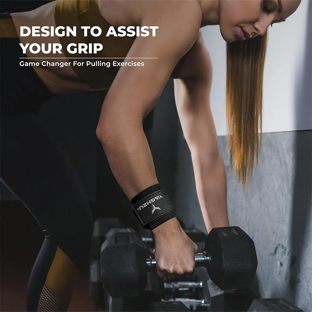 Empuñaduras de gancho para levantamiento de pesas ensanchadas con muñequeras, barra de mano, correa para muñeca, gancho para gimnasio y Fitness, correa de peso, guante de levantamiento de energía - imagen 5