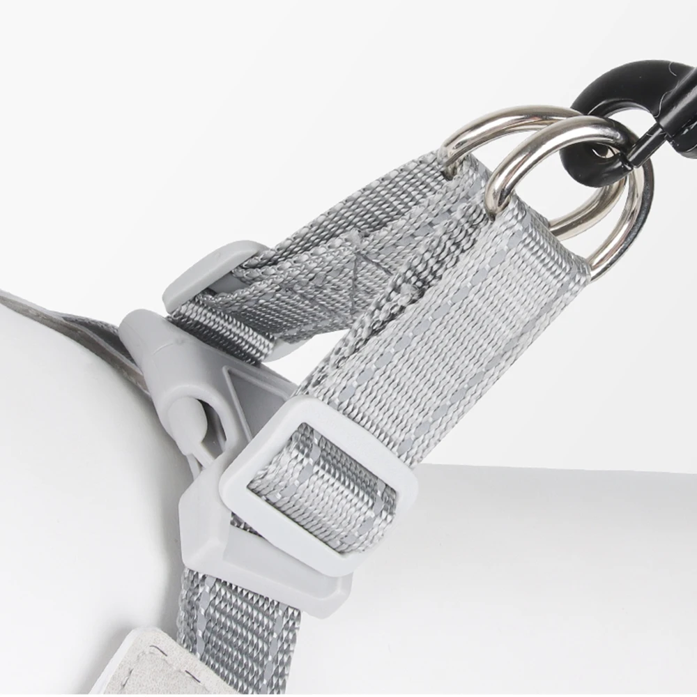 Arnés para perros sin tirones para perros pequeños y medianos, correa para el pecho ajustable reflectante para gatos, Collar de plomo para cachorros, Bulldog Francés, suministros para mascotas - imagen 5