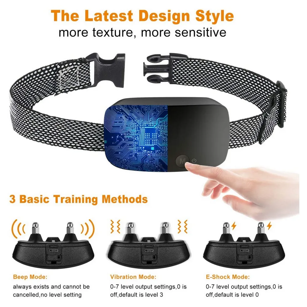 Collar inteligente para ladridos de perro, recargable, con 7 intensidades de sensibilidad ajustables, vibración de pitido inteligente - imagen 3