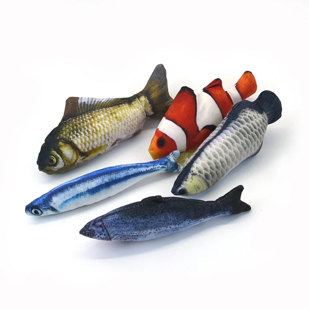 Juguete interactivo de entrenamiento para gatos, almohada de peluche de pez, juguete interactivo para masticar, suministros para mascotas, entretenimiento - imagen 4