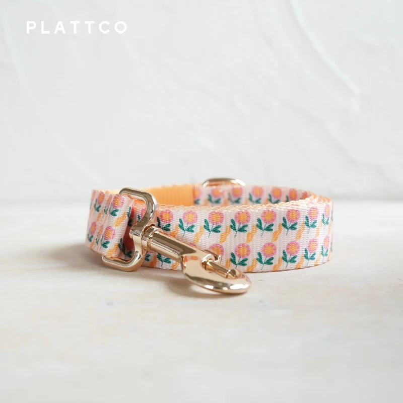 PLATTCO conjunto de perro de diseño único estampado pequeño patrón de girasol con hebilla de aleación de zinc de color claro de alta calidad 5 tamaños PDL302G - imagen 4