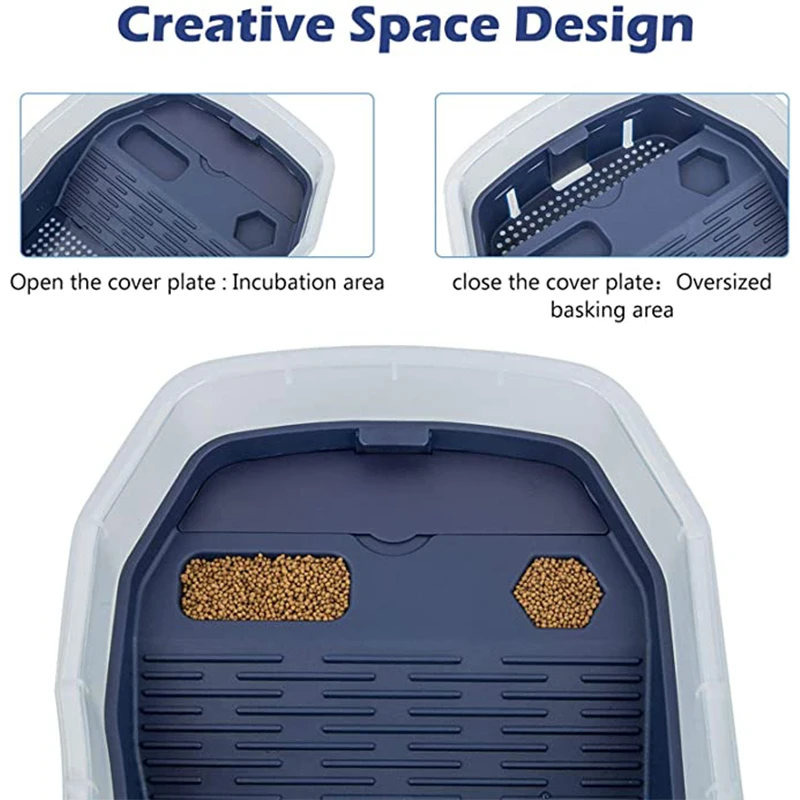 Tanque de acuario para tortugas, diseño de capa de filtro ecológico para reptiles, evita Escape, terrario brasileño - imagen 5