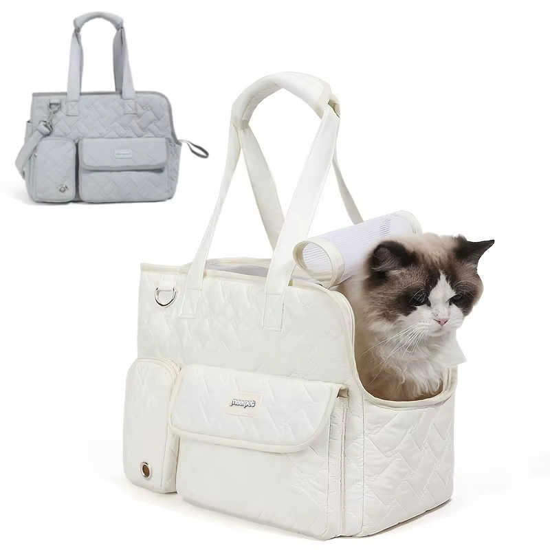 Transportín suave para gatos y perros pequeños - acolchado y plegable - imagen 2
