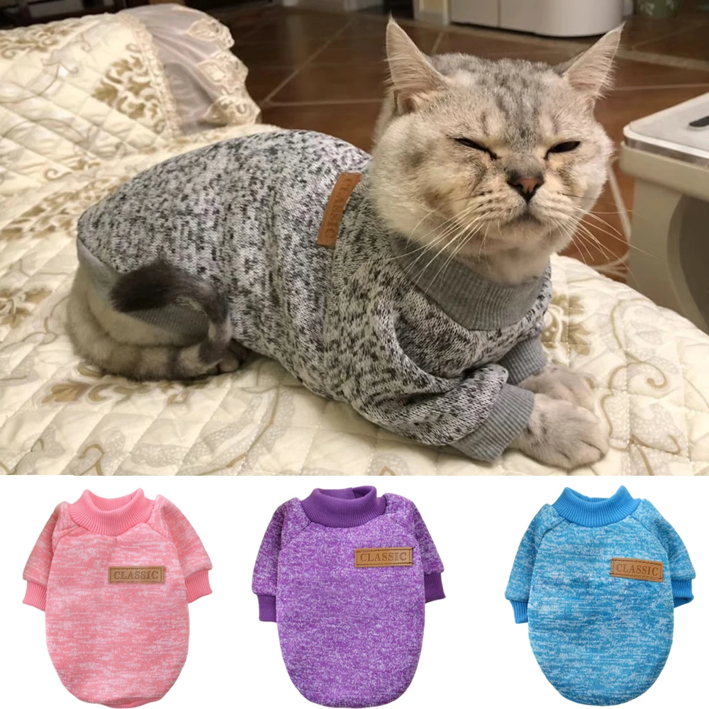 Ropa cálida de invierno para gatos Sphynx, Sudadera con capucha, suéter clásico para mascotas, Gotas Kedi, jerséis persa siamés, mascotas, ropa para gatos