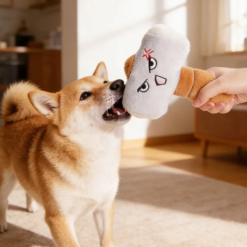 Peluche interactivo cara divertida con sonido para perros - imagen 3