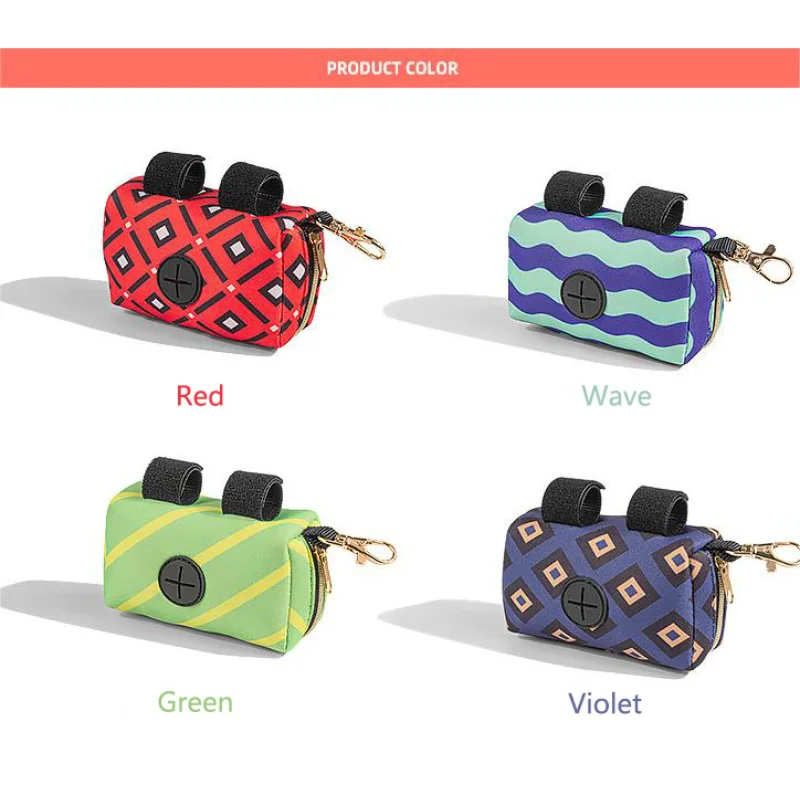 Bolsa Biodegradable portátil para recoger excrementos de perro, dispensador de bolsas, soporte para cachorros y gatos - imagen 4