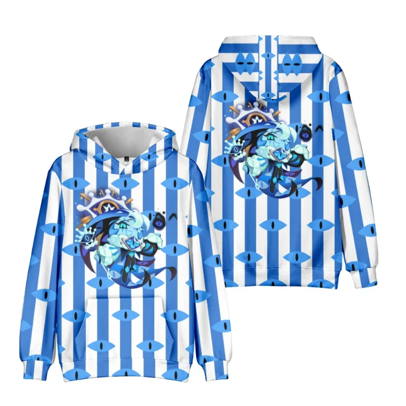 Ropa infantil Cookie Run: Kingdom Shadow Milk Cookie Sudadera con capucha 3D Sudadera con estampado de dibujos animados Abrigo de manga larga para primavera y otoño - imagen 5