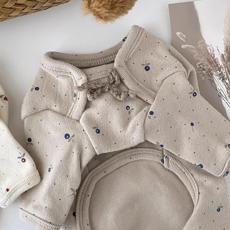 Monos con estampado Floral para perros, ropa fina de primavera para perros, peleles a la moda para cachorros, pijamas suaves y bonitos para gatos, monos para mascotas, disfraces para Chihuahua - imagen 5