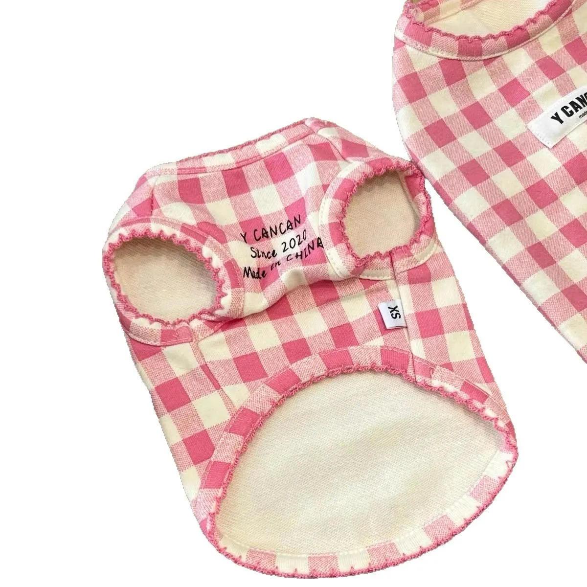 Camiseta sin mangas a cuadros para mascotas, Top de manga corta con protector solar, ropa fina y transpirable para perros pequeños, ropa para cachorros de peluche - imagen 5