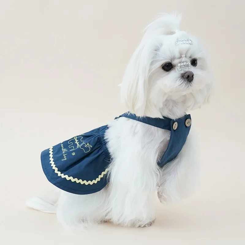 Vestido algodón tirantes perros Maltese, Shih Tzu – Verano - imagen 2