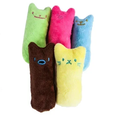 Juguetes de hierba gatera para moler dientes, divertido juguete interactivo de peluche para gatos, gatito para mascotas, juguete Vocal para masticar, garras, mordedura del pulgar, menta para gatos - imagen 5