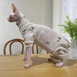 Jersey térmico de algodón para gatos Sphynx y Devon Rex – Primavera