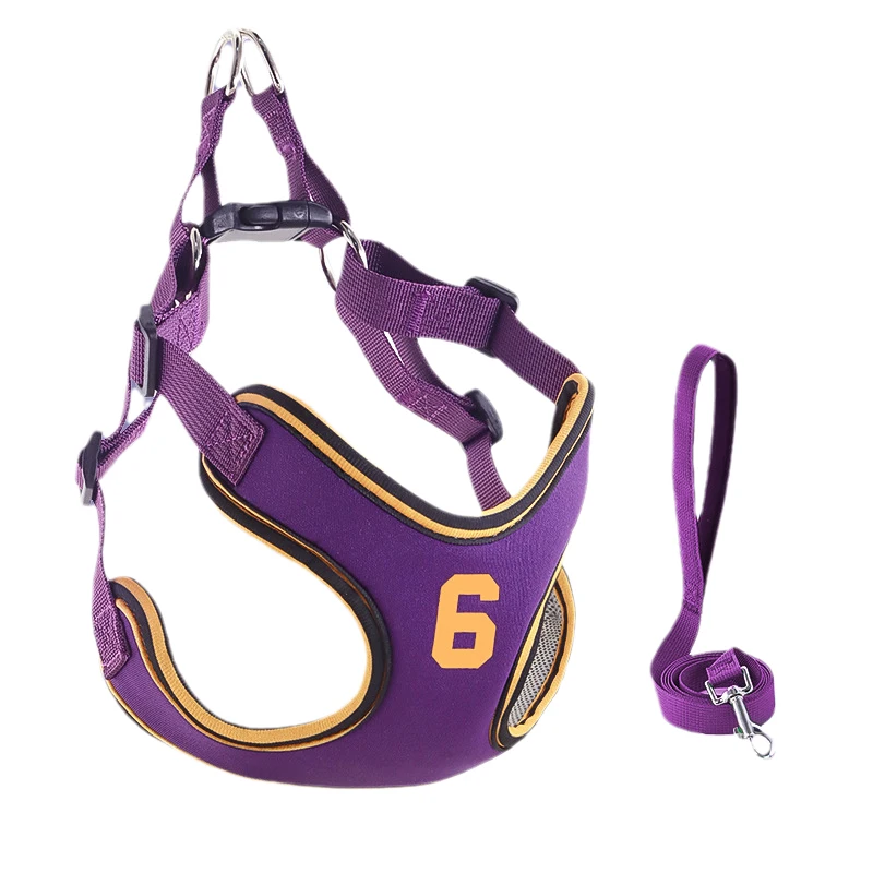 Chaleco deportivo de verano para mascotas, conjunto de arnés y correa para perros transpirables reflectantes para perros pequeños y medianos, arneses para cachorros Shiba inu Corgi - imagen 3