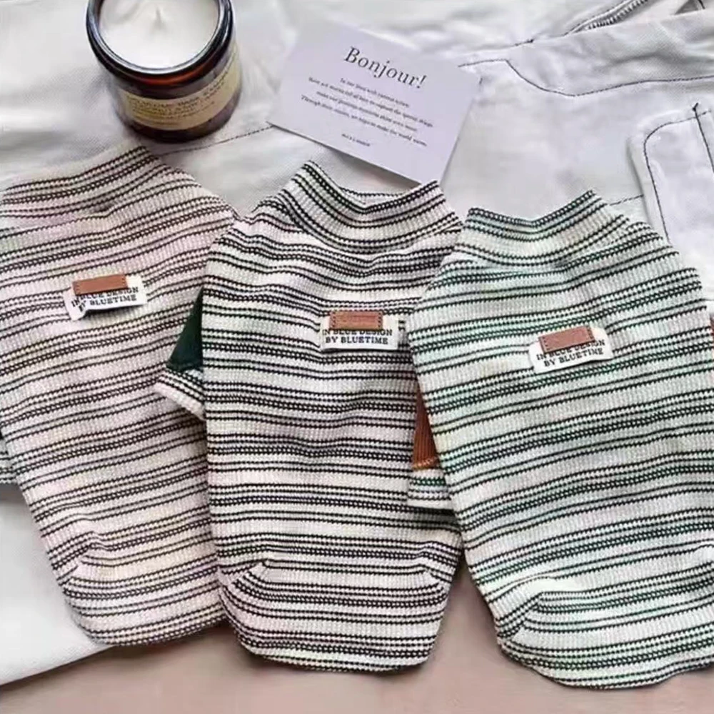 Pijama a rayas suave para perro Dachshund – Camiseta ligera de verano - imagen 4