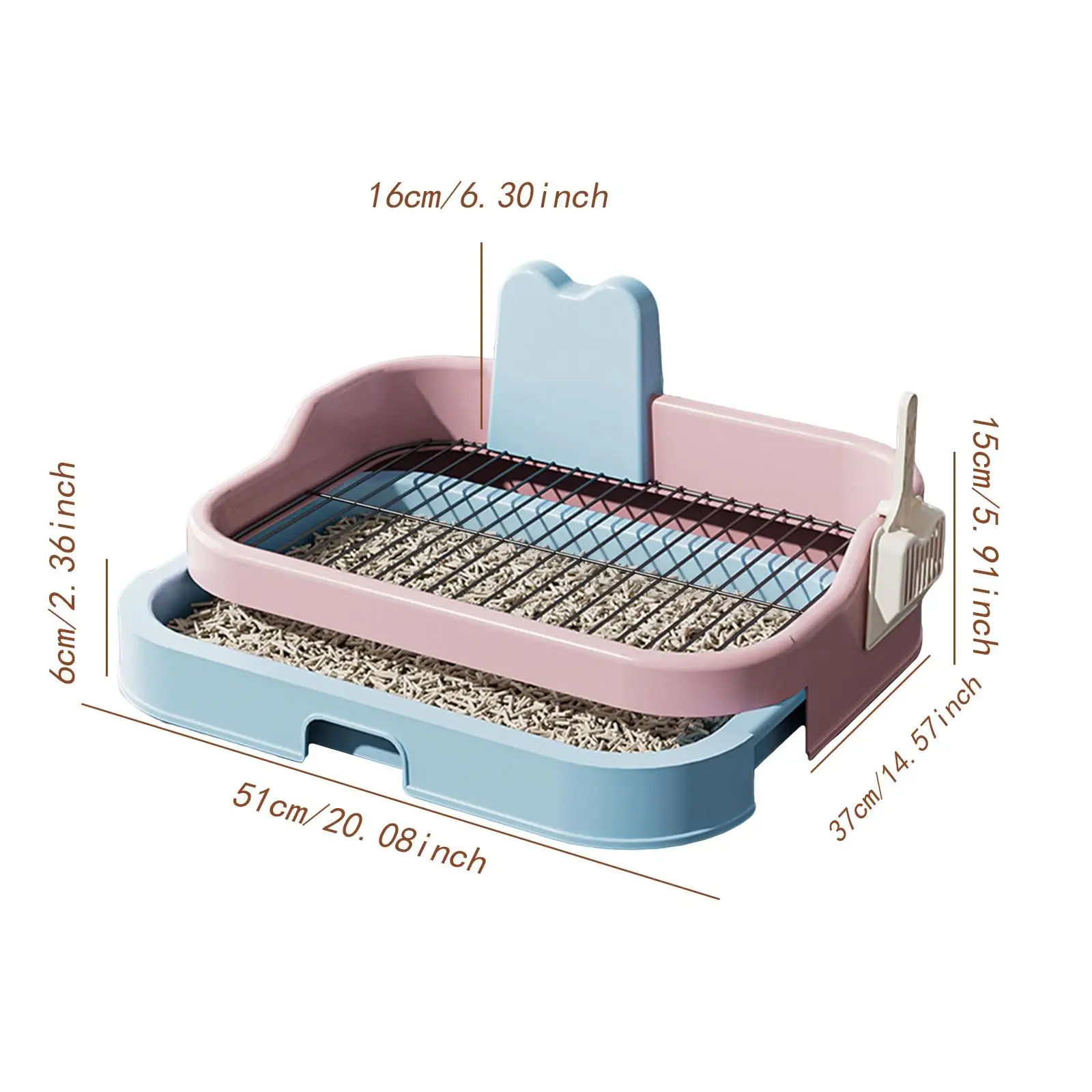 Dog Toilet Dog Litter Box for Small to Medium Dogs Mesh Grid Dog Potty Tray