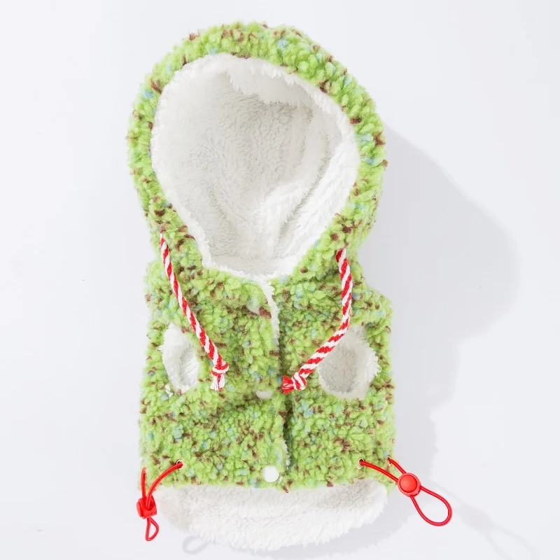 Chaleco de lana para perro, chaqueta con estampado de muñeco de nieve, ropa para perro, chaqueta para cachorro a la moda, abrigo cálido y suave para gato, disfraz para mascota Bichon - imagen 5