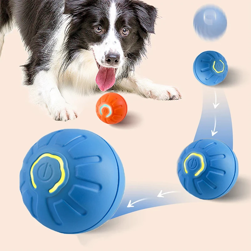 Bola de juguete interactiva para perros y gatos, juguetes inteligentes activados por movimiento recargable con rodamiento automático, juguetes para gatos de interior - imagen 5