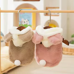 Abrigo de lana para perros, ropa de invierno para perros con bonito oso, chaqueta cálida para exteriores para perros pequeños, Chihuahua, Bulldog Francés, Bichon, ropa gruesa