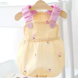 Vestido a rayas con tirantes para perros pequeños