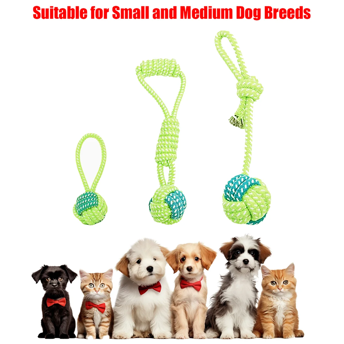 Juguete de cuerda resistente para masticadores eléctricos |   Juguete para perros masticables y deformación multitextura |   Agarre antideslizante para uso interior/exterior - imagen 4