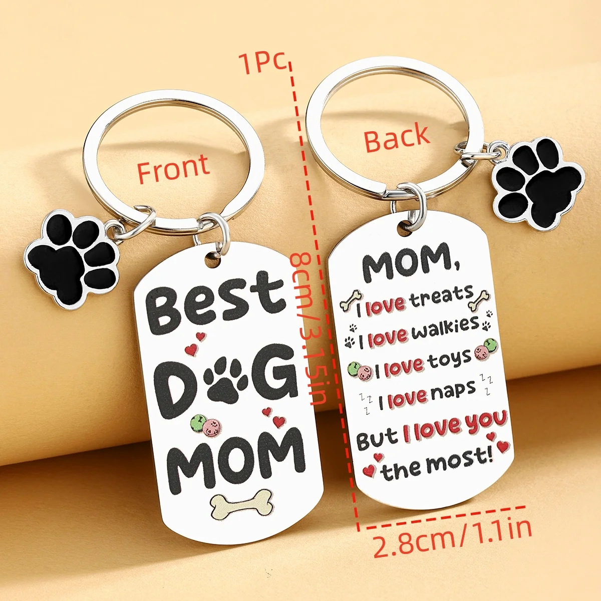 Llavero de perro para calceta de Navidad – Relleno regalo - imagen 2
