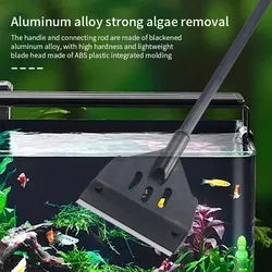 Herramienta de limpieza de pecera, eliminación de algas de arena plana, raspador de eliminación de algas de vidrio de doble uso, herramienta de limpieza del hogar, accesorios para acuario