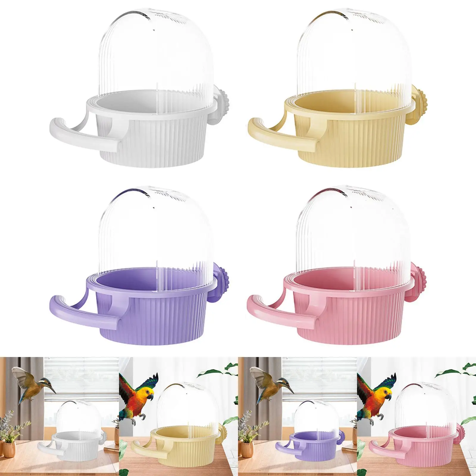 Food Feeder Cup Bird Food Bowl Cup for Outdoors Patio Parrots Cockatiel