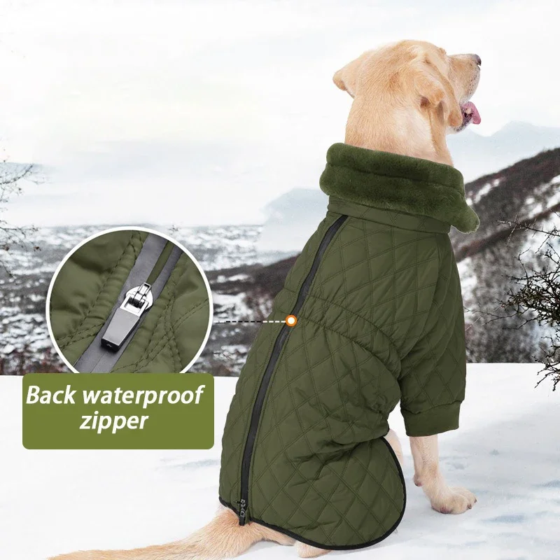 Chaqueta invierno impermeable para perros – Solapa, nieve y frío - imagen 5