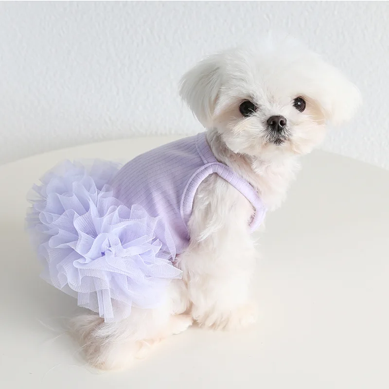 Falda elegante abombada para mascotas, falda de baile para perros, nuevo vestido de tirantes para perros, ropa para gatos, ropa para mascotas, falda inferior bonita - imagen 3