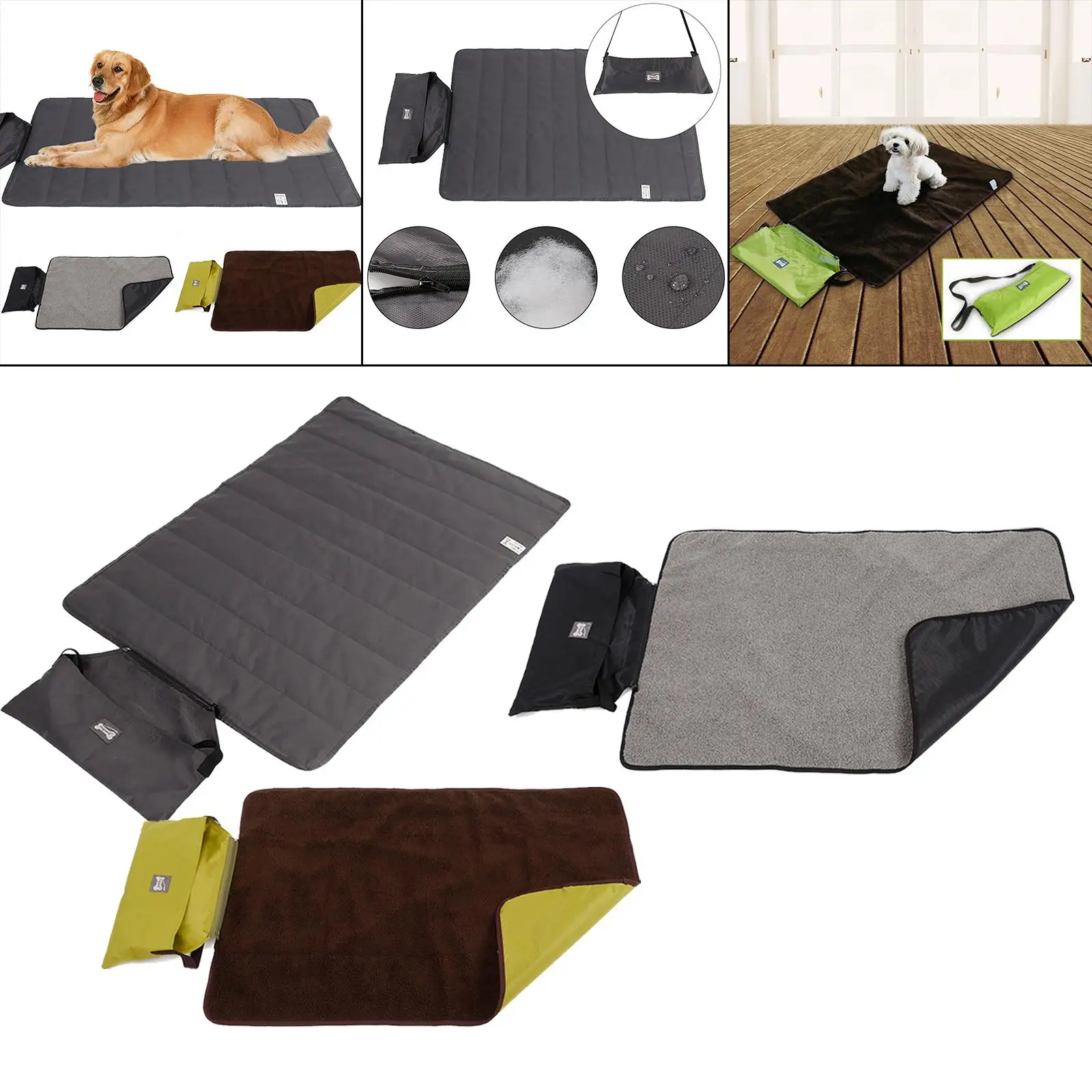 Alfombrilla duradera para perro, cama plegable impermeable para mascotas, perrera para acampar al aire libre, Viajes - imagen 5