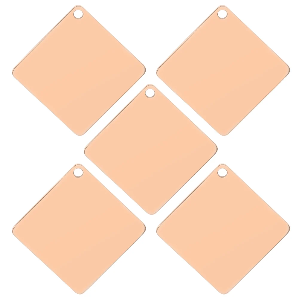 Venta al por mayor, 100 Uds., placa con nombre de acero inoxidable, etiqueta colgante cuadrada militar para mascotas para hombre, accesorios de joyería DIY, identificación de perro - imagen 4