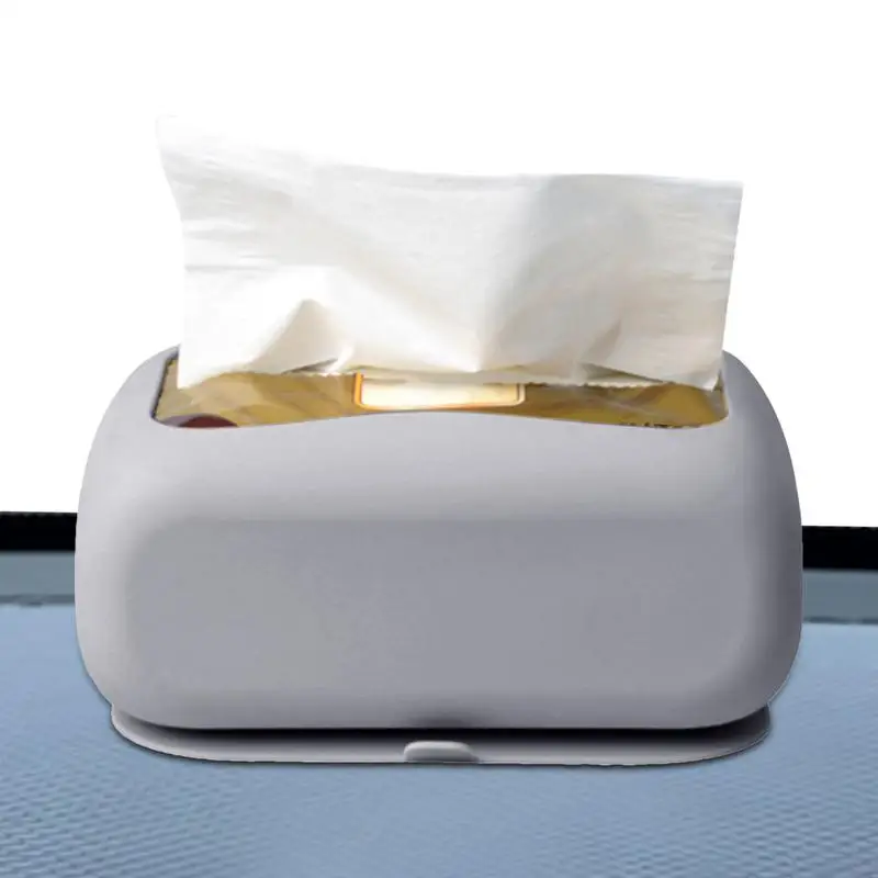 Caja de pañuelos de silicona cuadrada plegable con fondo, Soporte Simple para servilletas, caja de almacenamiento, decoración para el hogar y la sala de estar - imagen 3