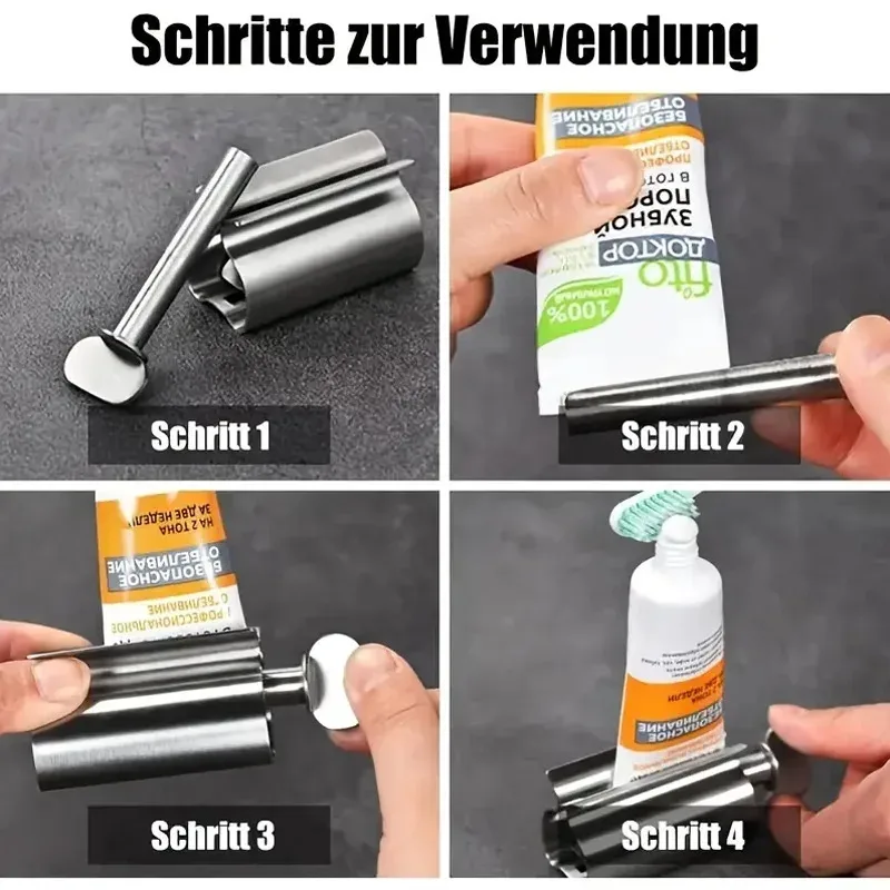 Llave exprimidor de pasta de dientes: ahorra pasta de dientes, cero residuos, se adapta a todos los tubos, llavero fácil de usar (plástico, colores) - imagen 4