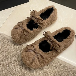 Zapatos Mary Jane de felpa para invierno – Planos y cálidos