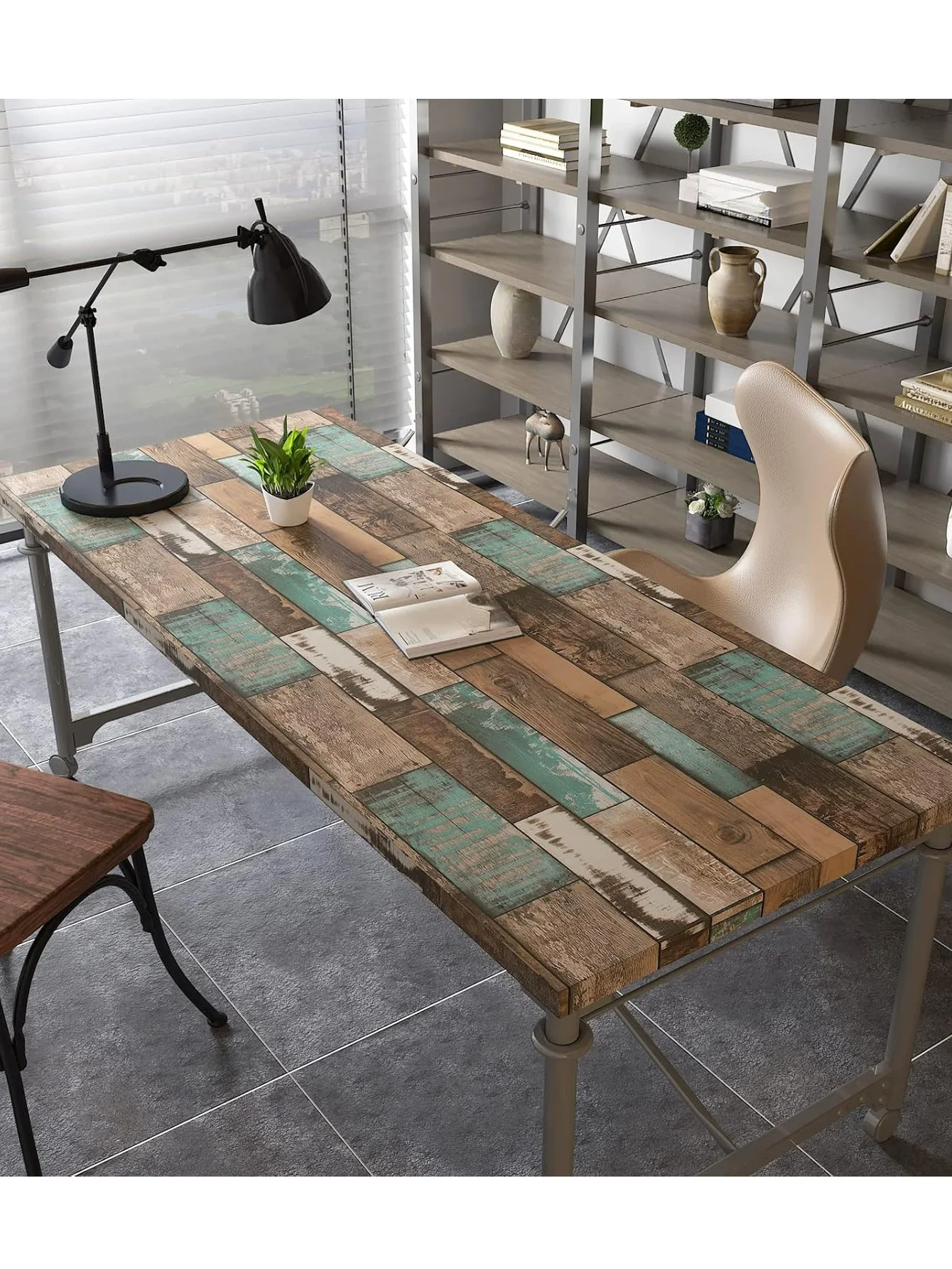 1 rollo de papel tapiz autoadhesivo, papel táctil autoadhesivo de grano de madera desgastado retro nostálgico, pelar y pegar, impermeable y extraíble para sala de estar, cocina, dormitorio, papel tapiz para dormitorio, papel tapiz para renovación de muebles, decoración de pared estética de otoño - imagen 4